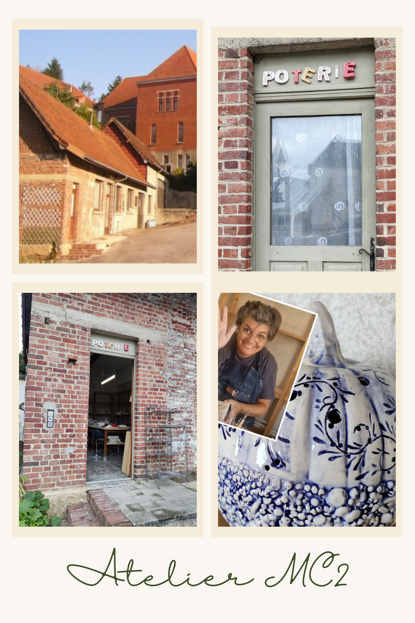 Différentes vues prises à l'abbaye de Belval et à l'entrée de l'atelier