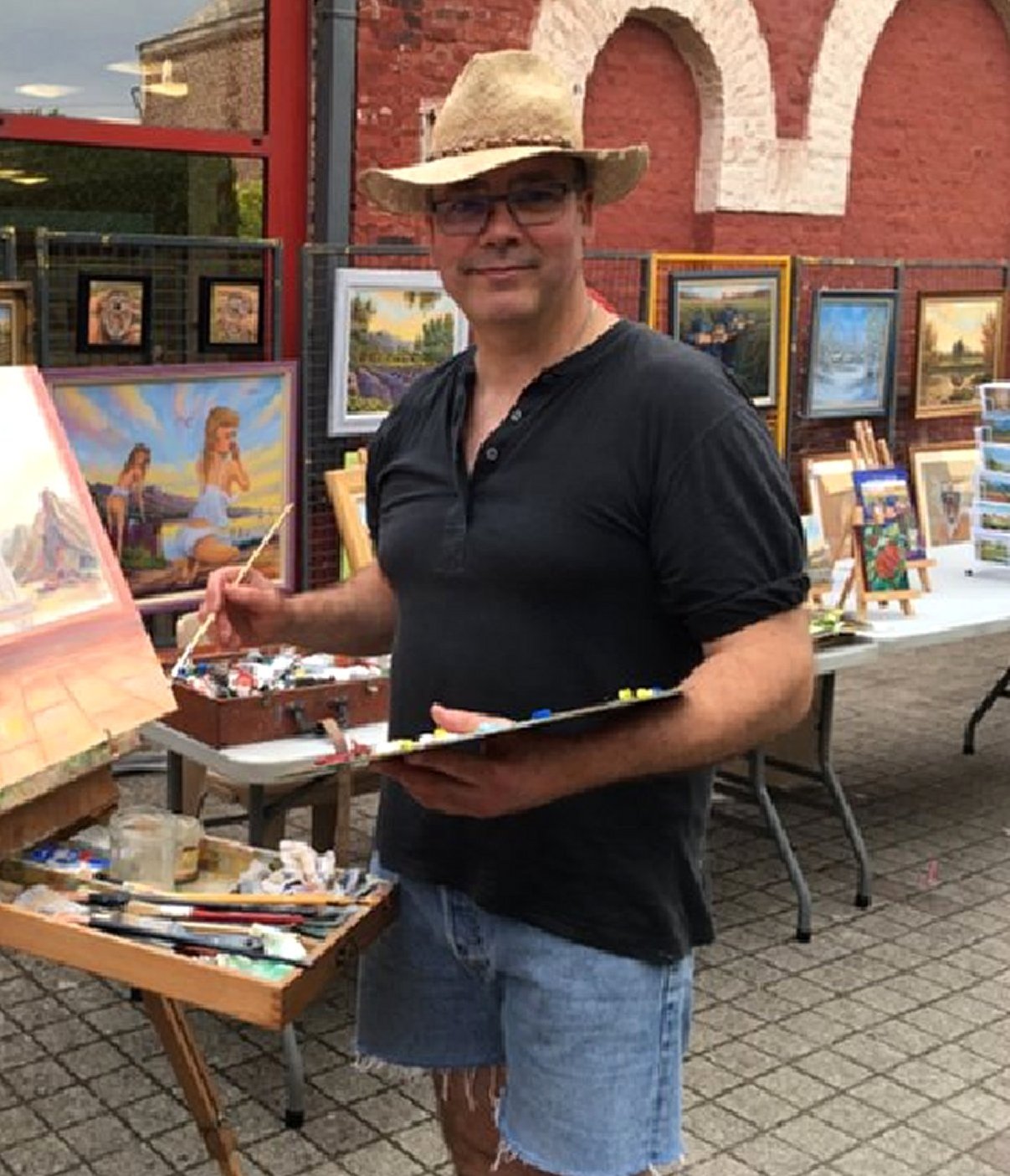 Photo prise pendant la Journée peintre organisée par la ville de Bully-les-Mines en juillet 2018