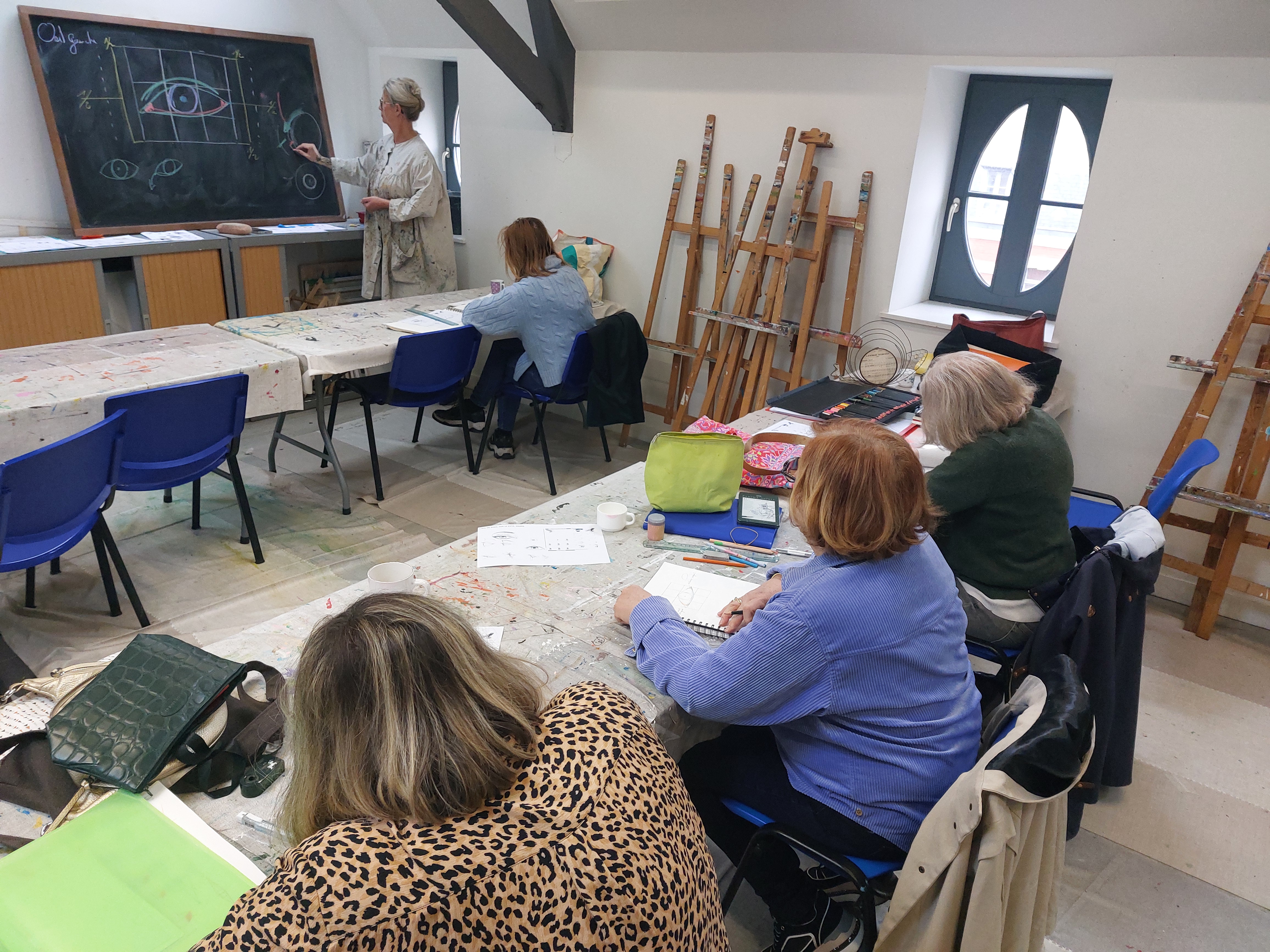 vue ensemble atelier toile à peindre