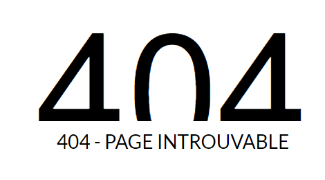 Page introuvable - Erreur 404