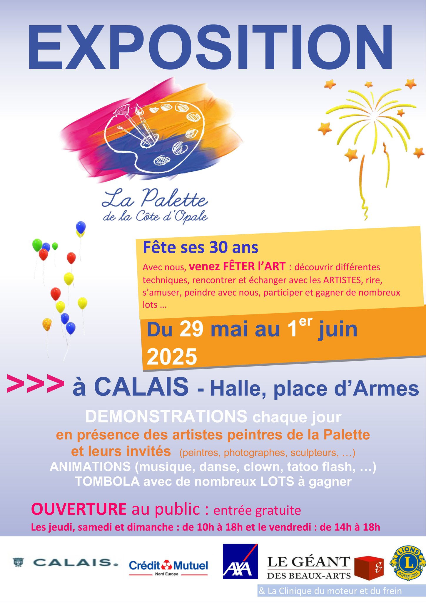 affiche 30 ans palette côte d'opale