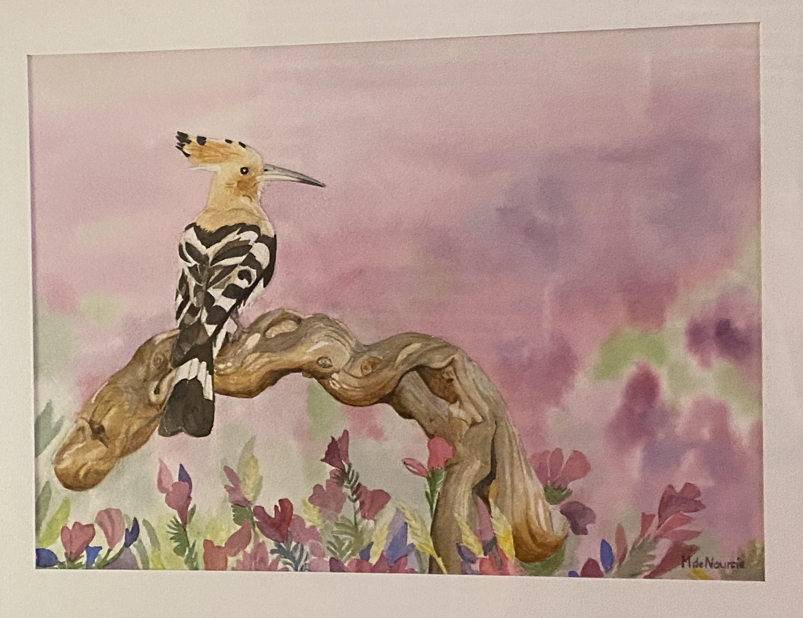 Oiseau peint à l'aquarelle
