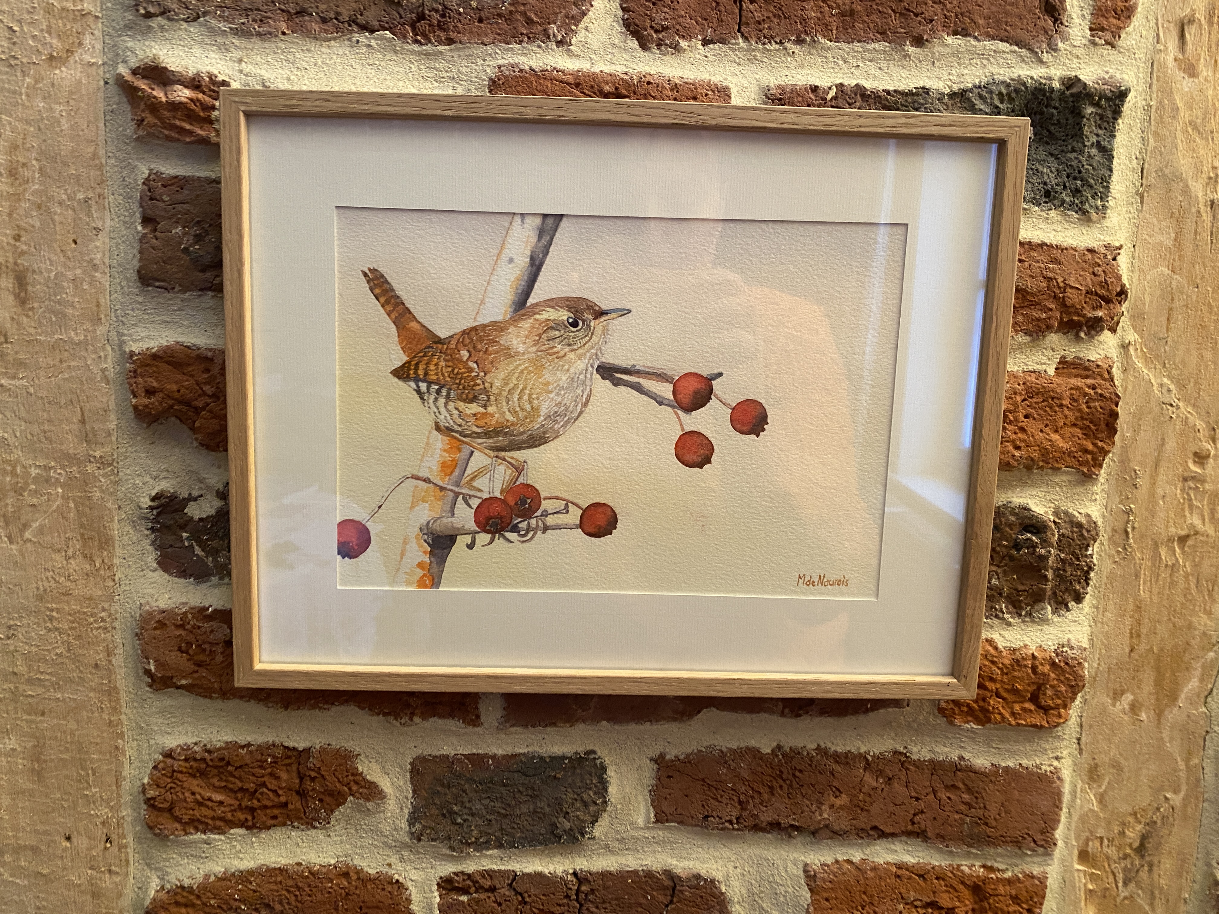 Oiseau peint à l'aquarelle