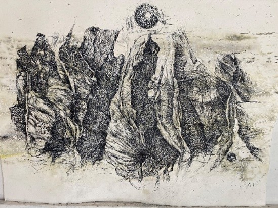Cap Vent, dessin, 50x75cm