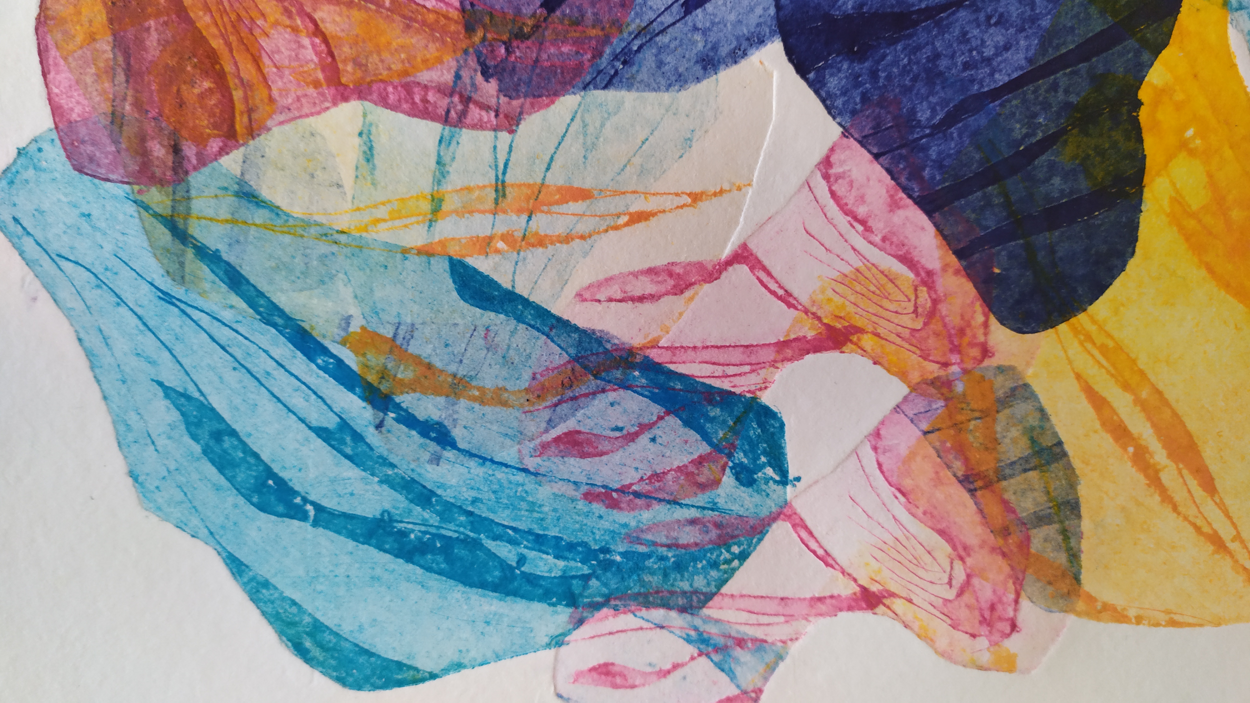 Cailloux flottants - gravure sur carton - 2025