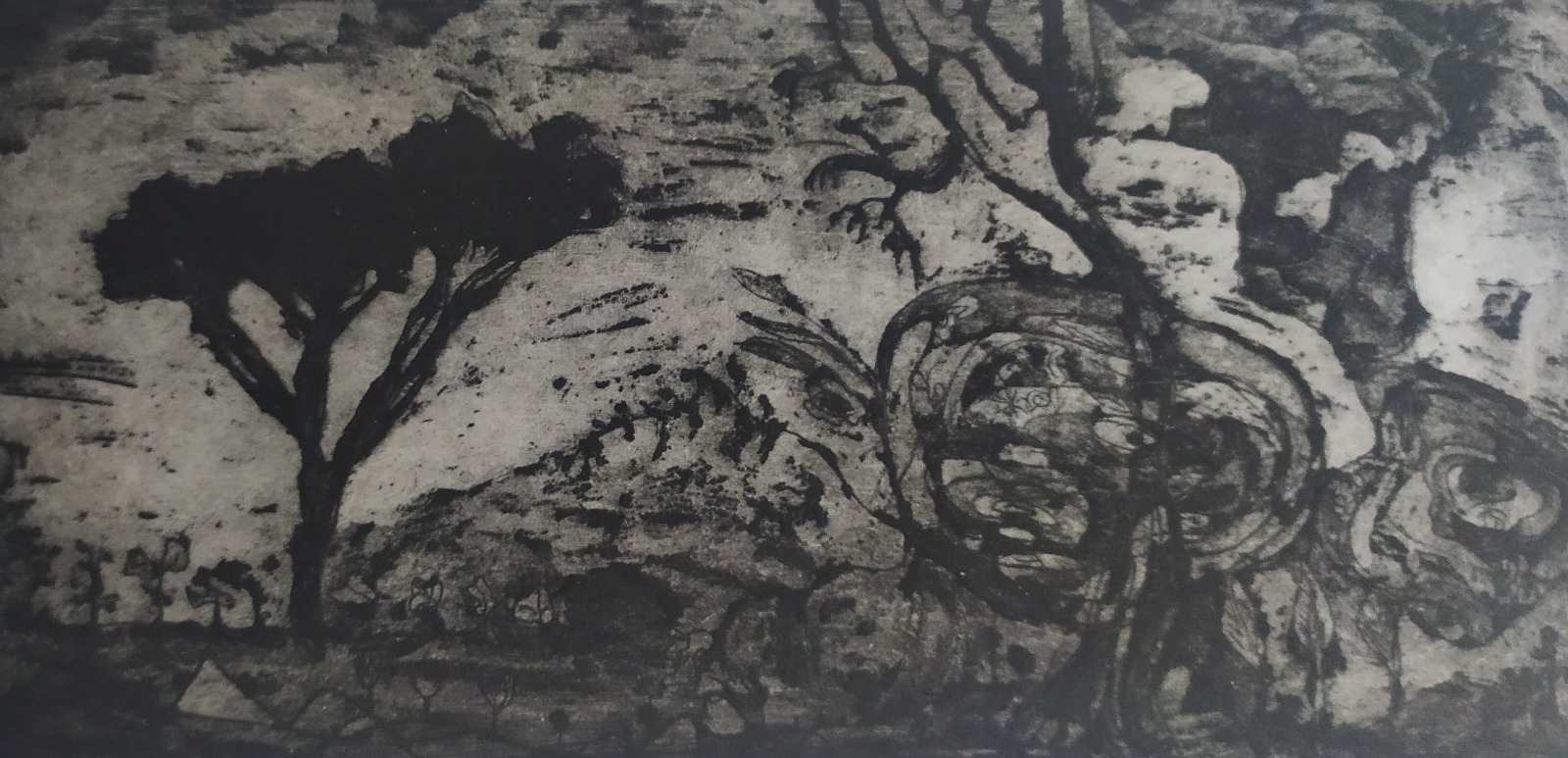 Rue de la centenaire - eau forte et aquatinte