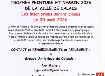 Communiqué de presse Trophée Peinture et Dessin de la ville de Calais