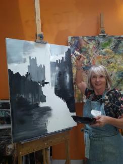 Artiste en pleine création