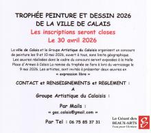 Communiqué de presse Trophée Peinture et Dessin de la ville de Calais